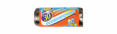 Мешки для мусора в рулоне 30 литров особо прочные (20 штук)